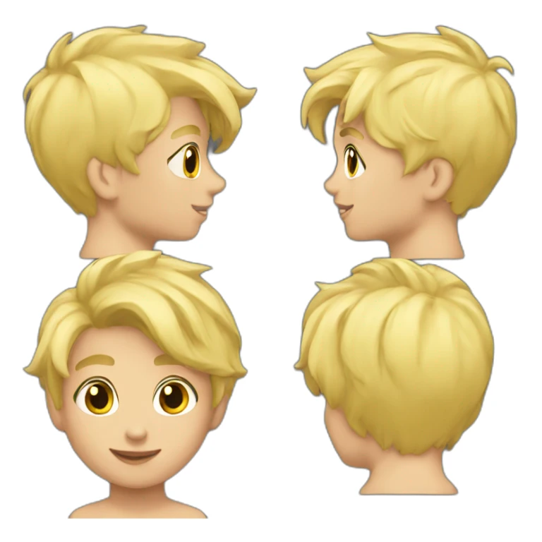 blondboy cap hairshort  shirtblack sticker