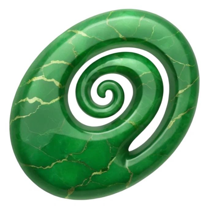 Oval green stone with a swirl on it sticker