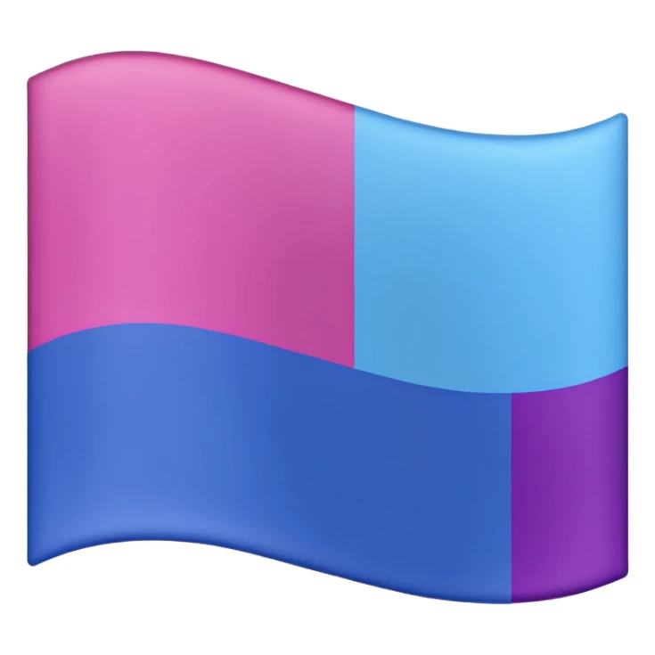 Bisexual bandera con tres colores rosa violeta y celeste  sticker