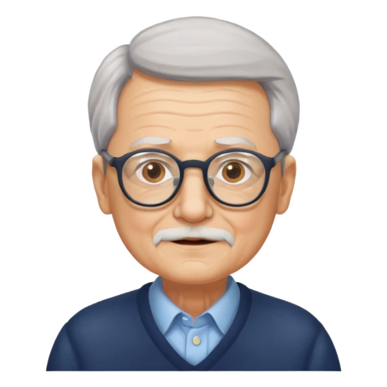 glasses elderly man sticker