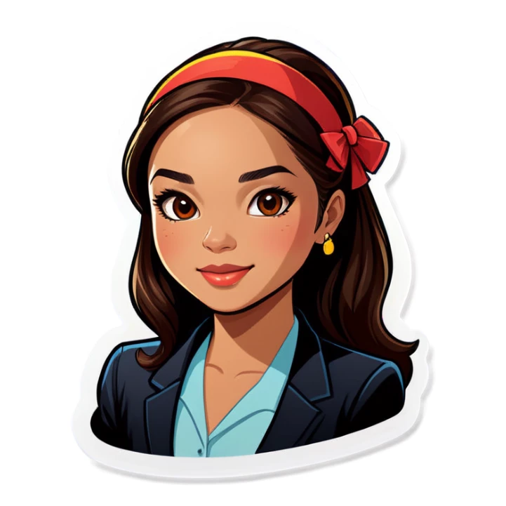 Business Filipino girl sticker