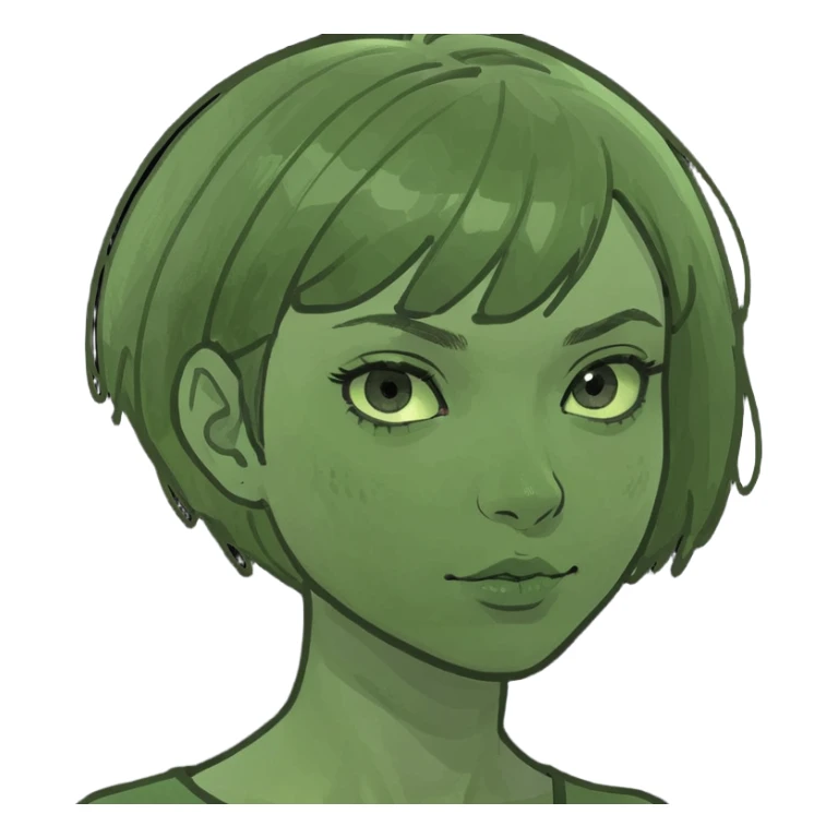 Cute Short hair girl sticker