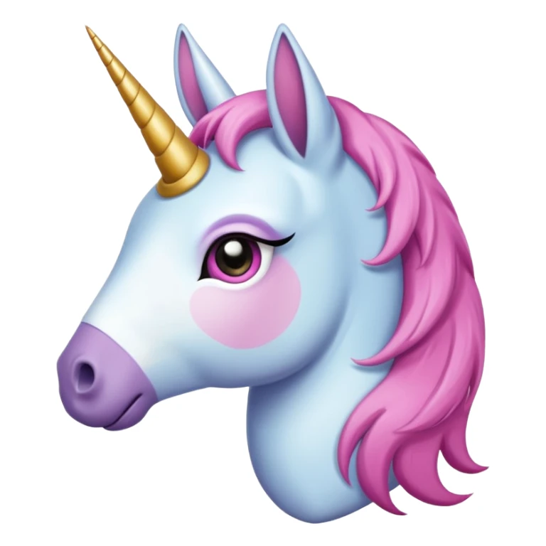 Unicornio palido y enfermo con maquillaje corrido sticker