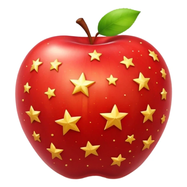 Apple with stars fantastic Mr fox sticker