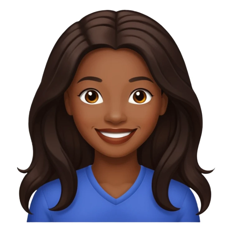 LaTocha Scott with long dark brown hair sticker