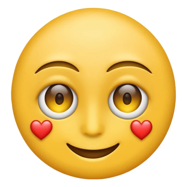 Emoji with only one eye. In that eye , there is ❤️ sticker