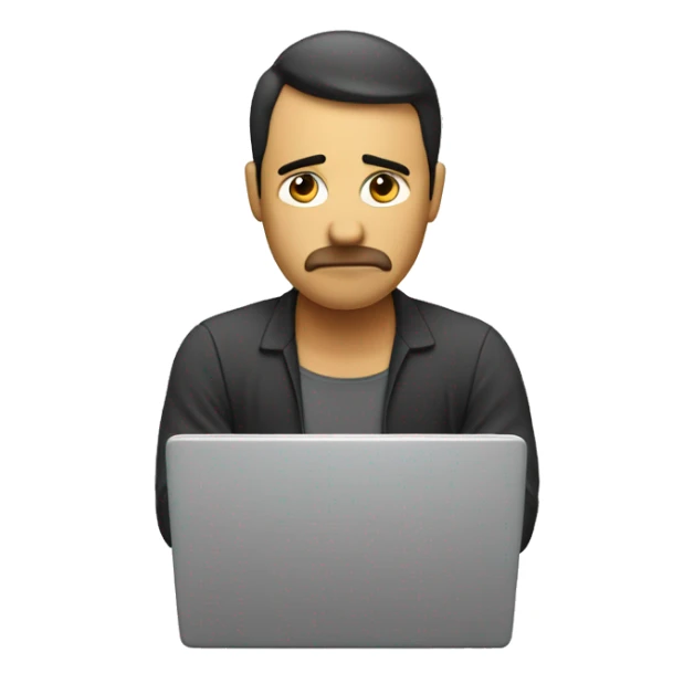  Tired video edtor with a laptop looking really tired  sticker