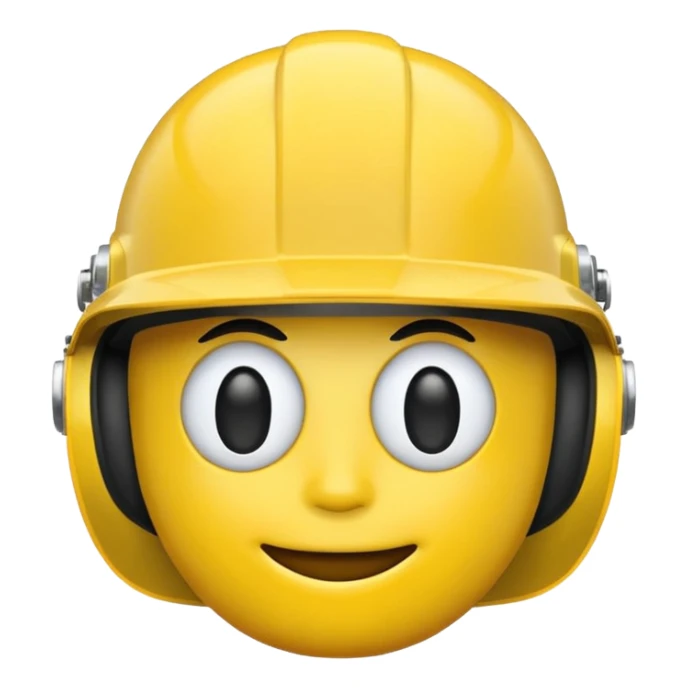 Yellow emoji face helmet sticker