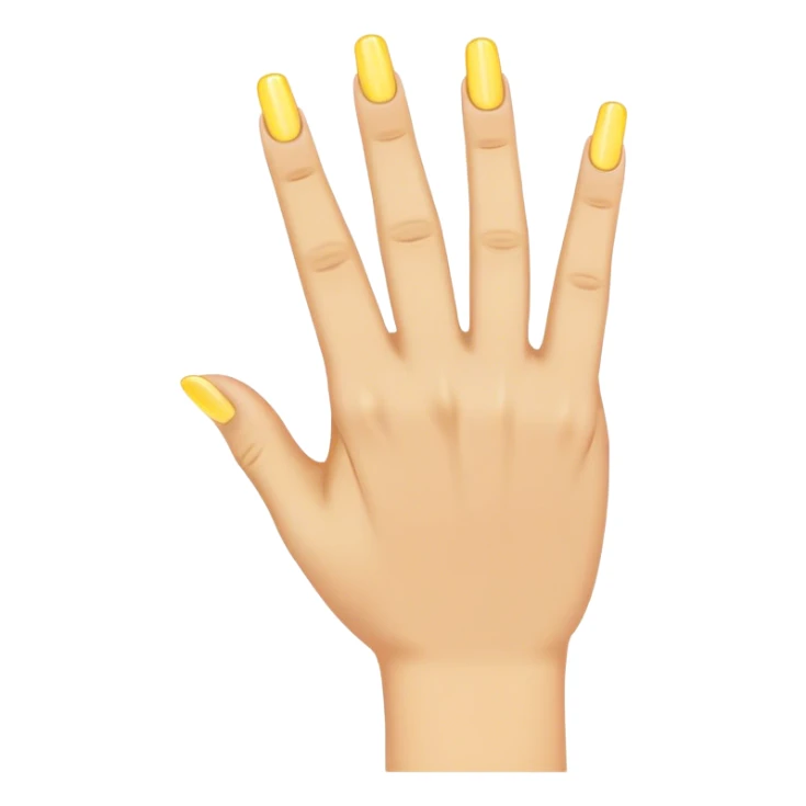 hand with thumb , index and middle finger up with ring an pinkie finger down yellow sticker