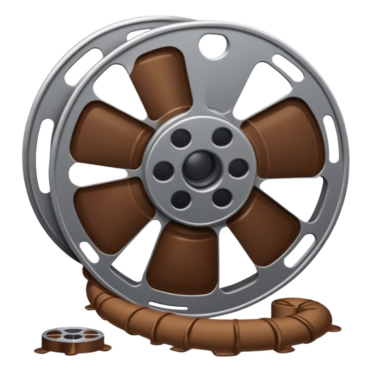 Film reel with shit reels sticker