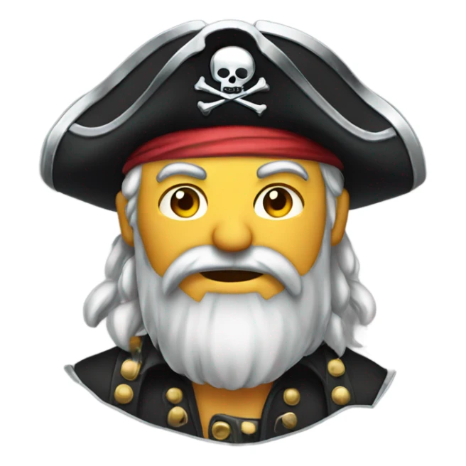 Chrome pirate sticker