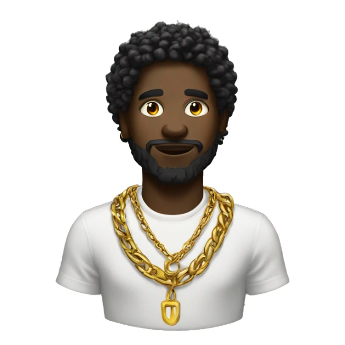 Black god with gold chain  sticker