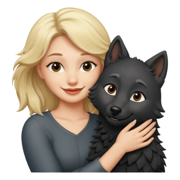 Black wolf love blond lady sticker