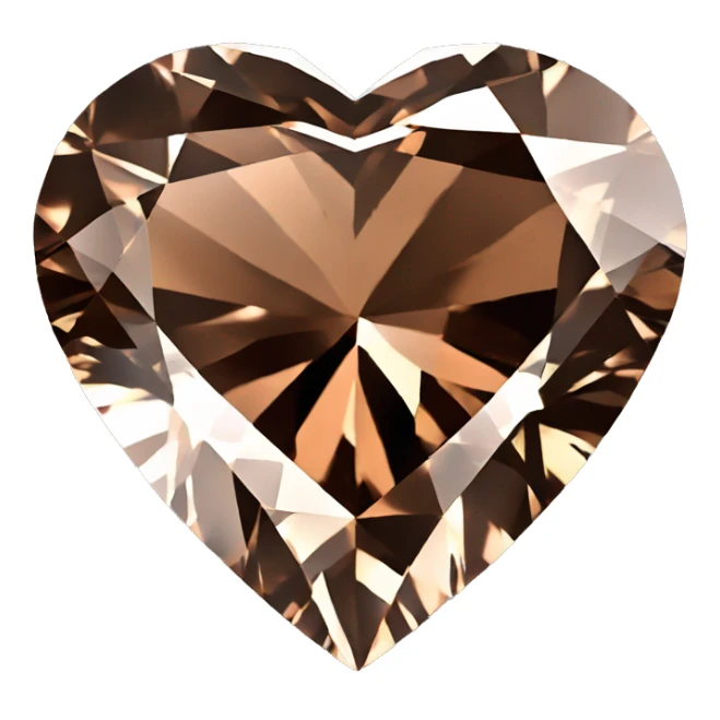 Heart shaped 56-carat brown diamond sticker