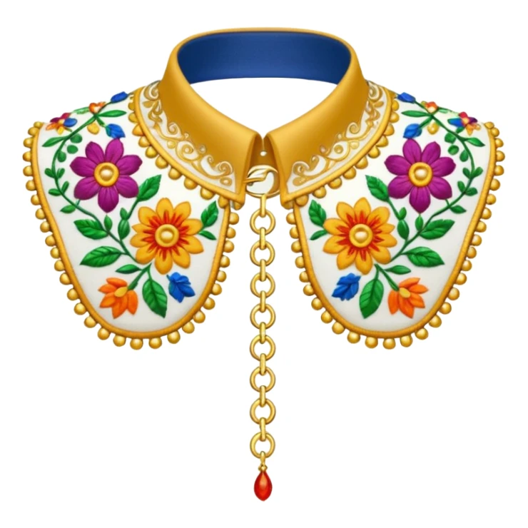 decorative colorful shirt collar sticker