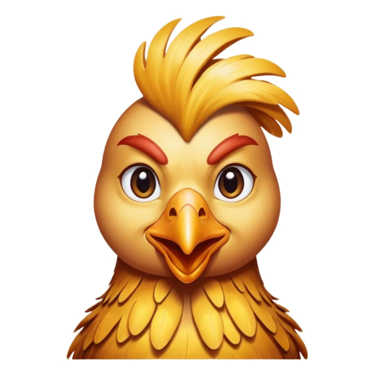 Woman turns into a chicken sticker