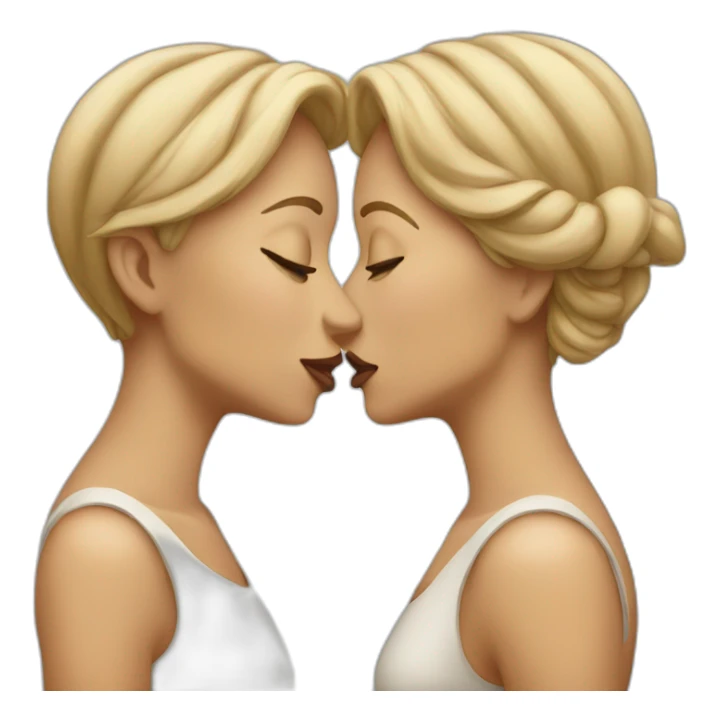 Two women kiss sticker