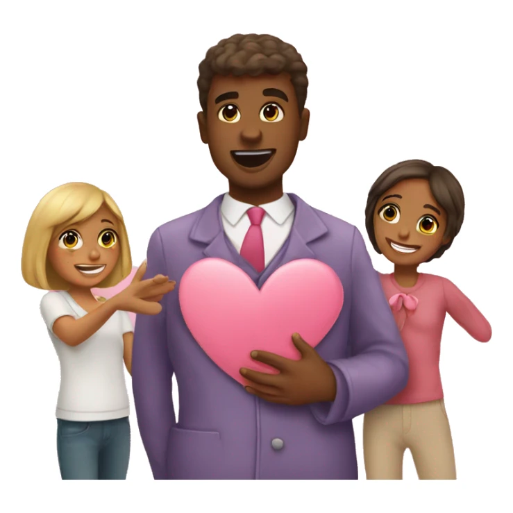 giving valentine's cards sticker