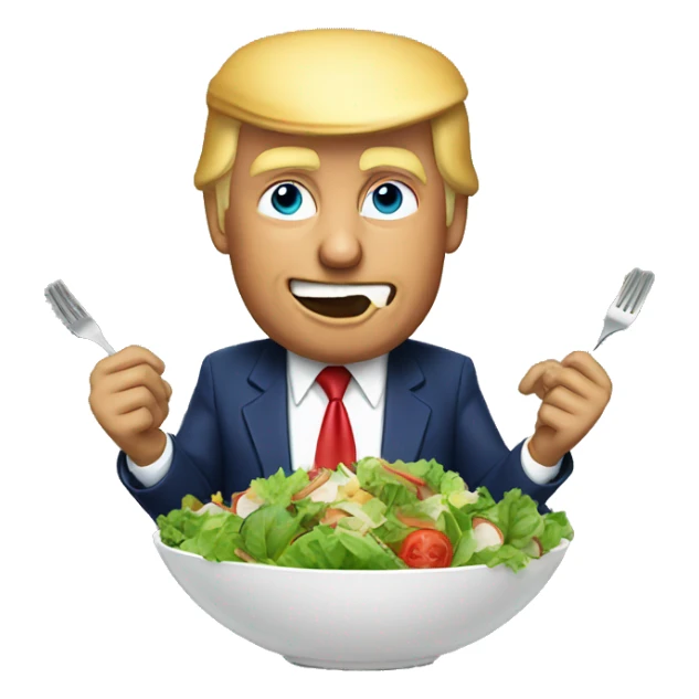 donald trump eating salad sticker