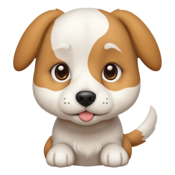 a white beagle x maltese x chi dog the size of a kelpie with light brown ears and a light brown patch on one eye sticker