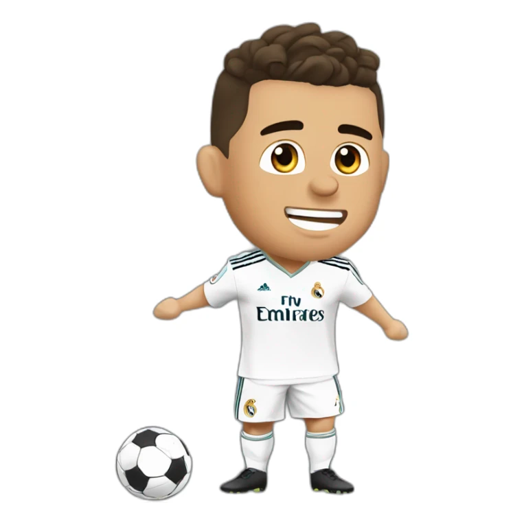 Ronaldo with real madrid score goal sticker