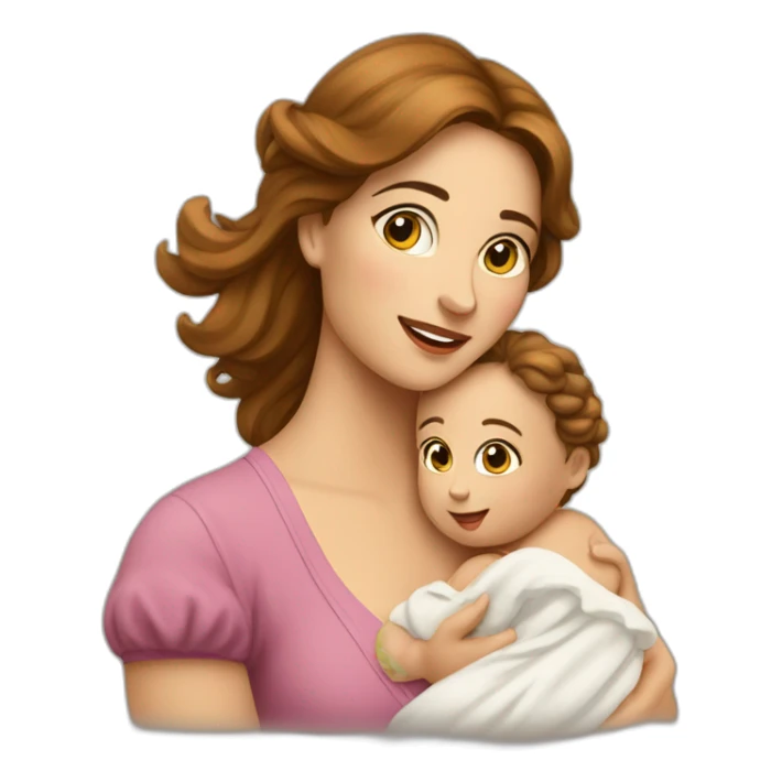 Femme italienne et son bébé sticker