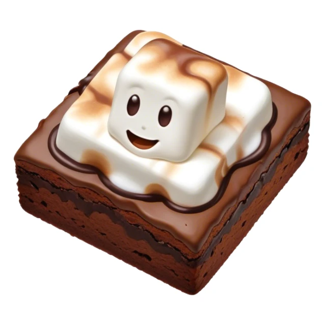 Realistic smores brownie sticker