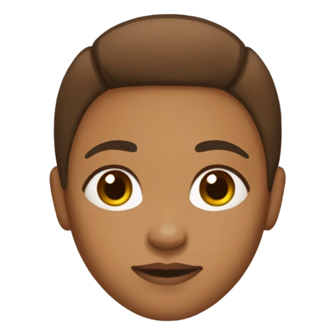 lightskin black girl with brown short straight hail  sticker