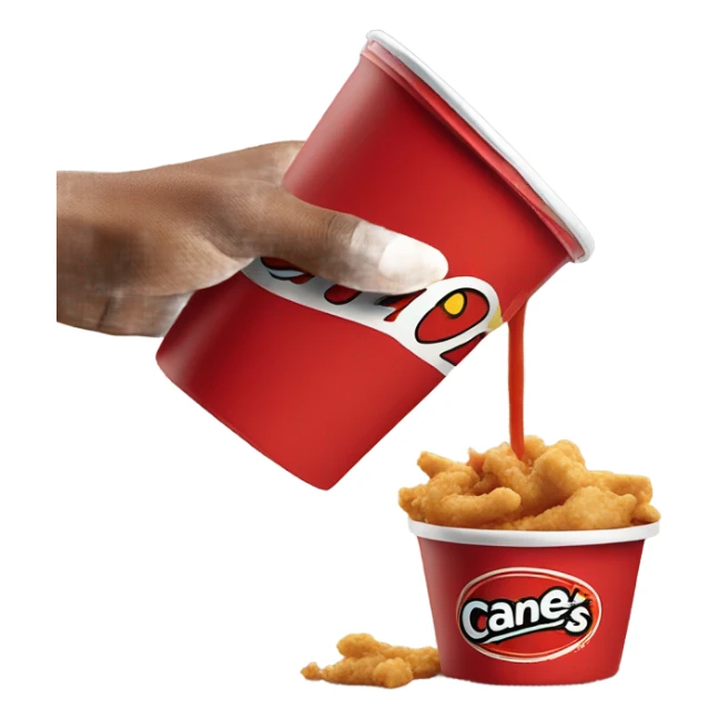 raising cane's chicken dipping into sauce sticker