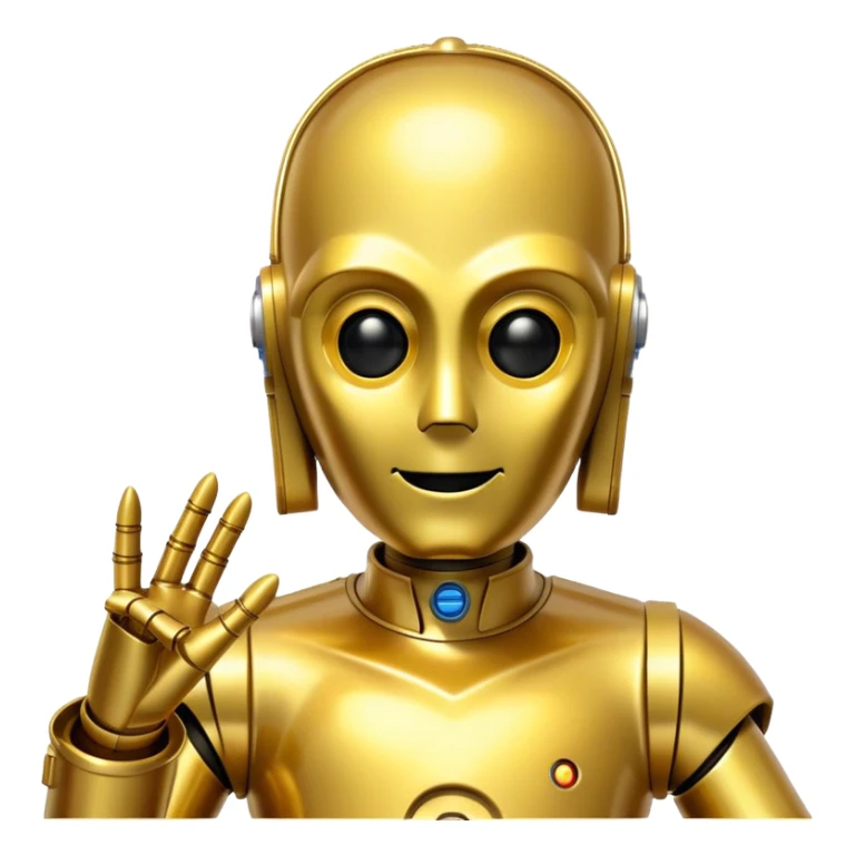C3 PO saying good morning sticker