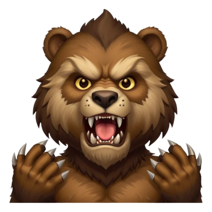 world of warcraft werebear with claws out sticker