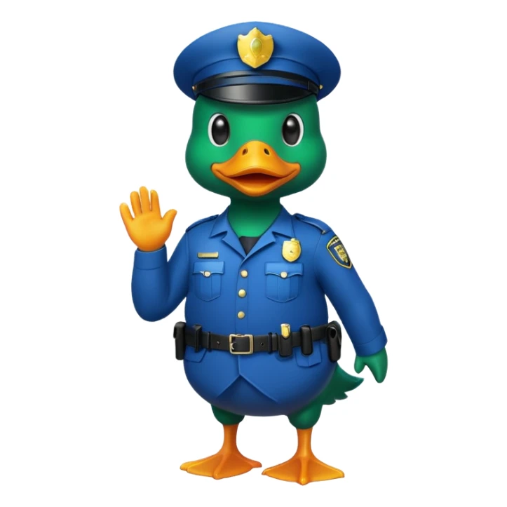Police balck duck full body sticker