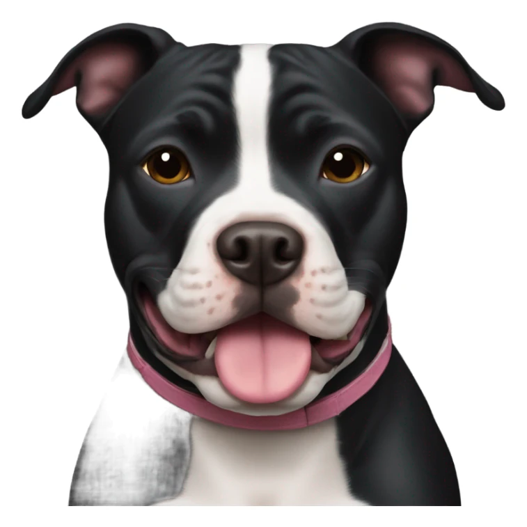 Black Pitbull kiss sticker