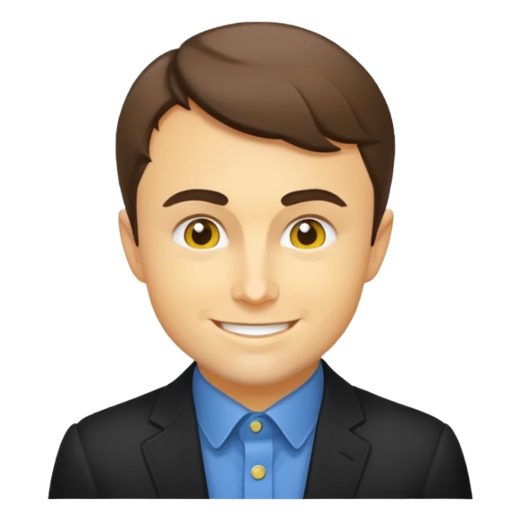 Charlie kirk's face on a yellow discord/twitter emoji style emoji. sticker