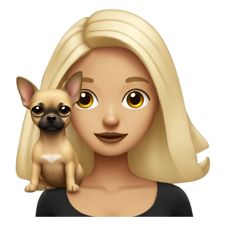 Blond Mexican with black chihuahua sticker