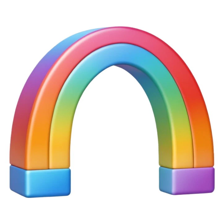 Un cœur arc en ciel  sticker