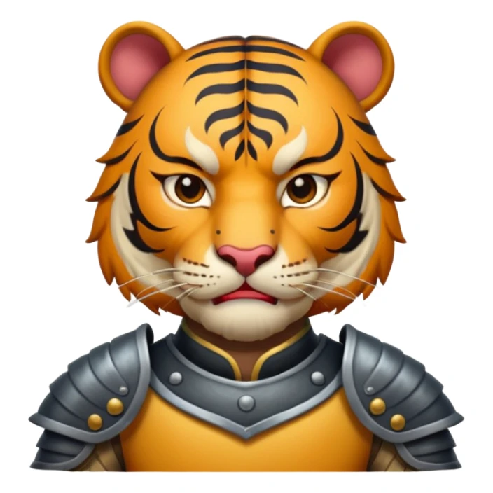 Ancient Chinese tiger warrior with traditional armor sticker