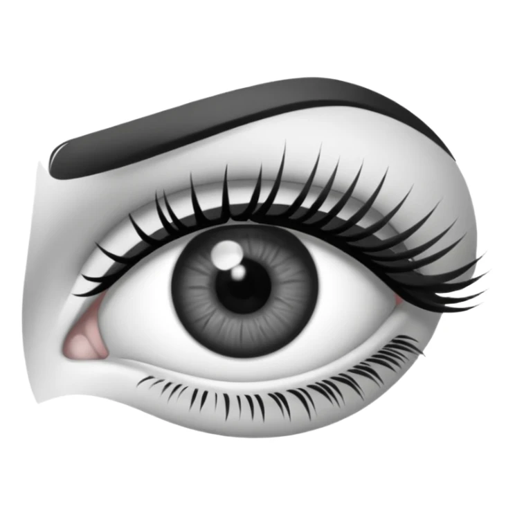 I want a version of the "single eye" generic unicode emoji but the eye is shut, eye lids down over the eye... not human face... like its just the eye ball, well you can see a bit of the eye lashes as well... I just want a version of this emoji where the eye is closed sticker