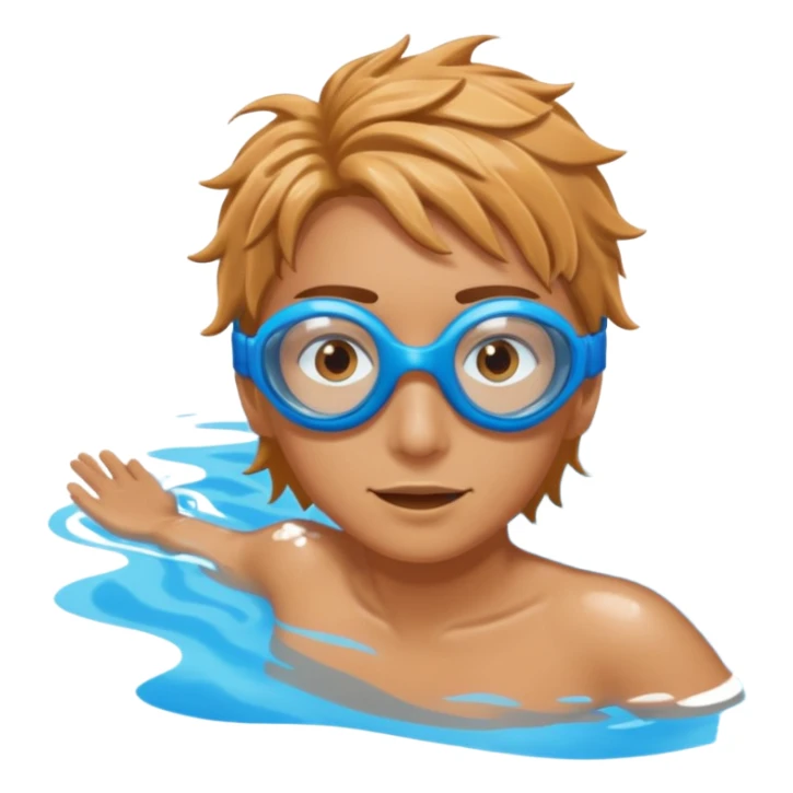 person swimming laps in pool sticker