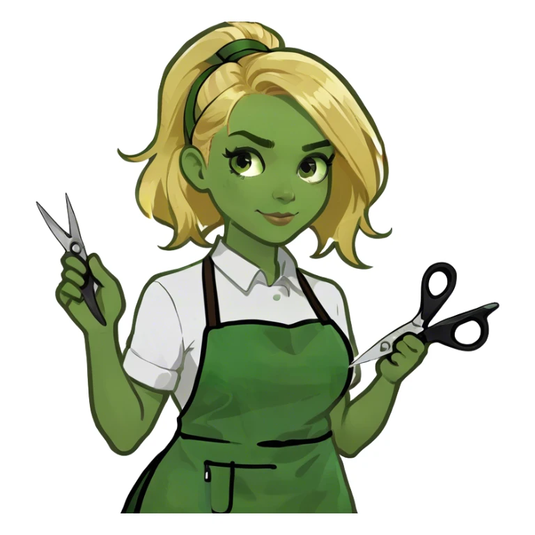 Cute hairstylists blonde sticker