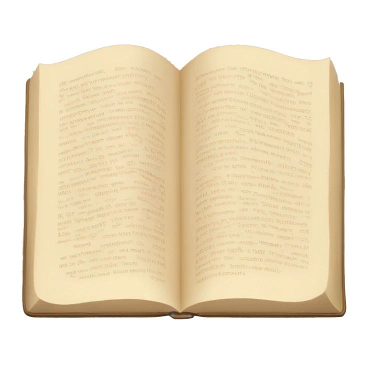 An open, hardcover book, depicted with a beige cover. Commonly used for various content concerning reading, writing, learning, and schooling. sticker