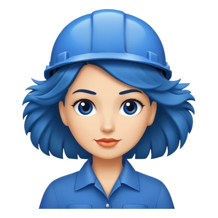 Beautiful blue collar women in hai sticker