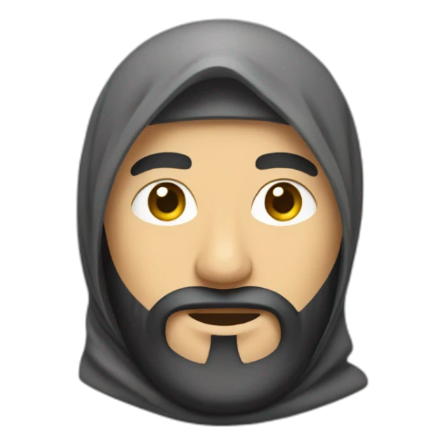 Homme Barbue qui porte un hijab sticker