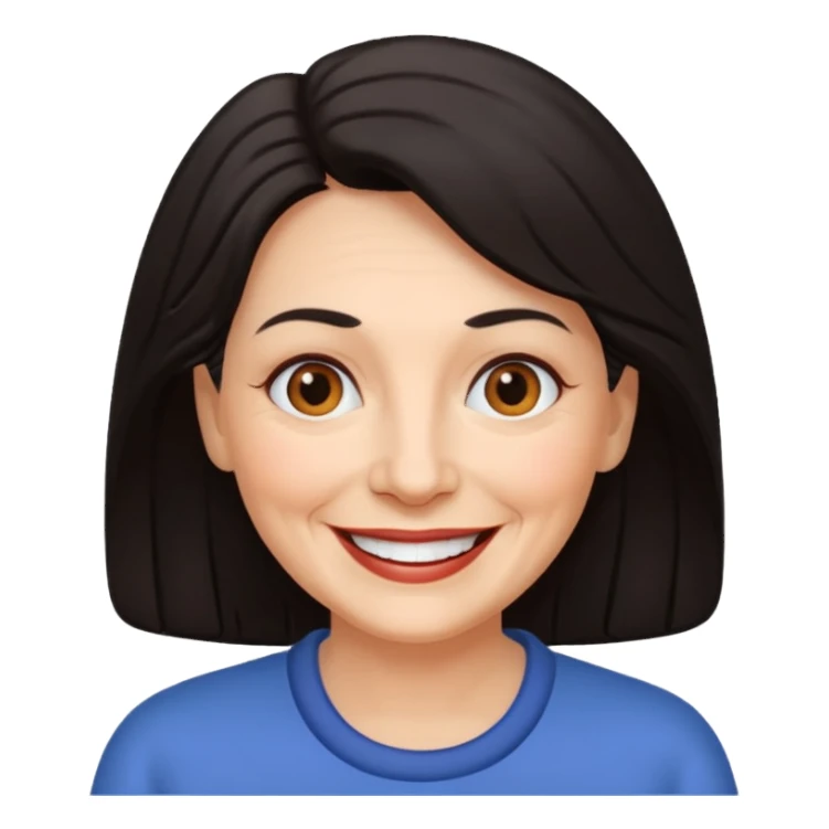 older woman with dark hair sticker