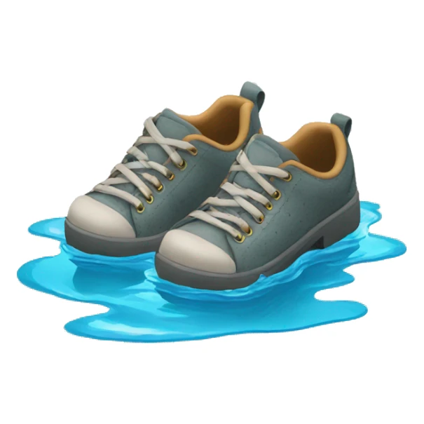 A pair of shoes that walks on the water sticker