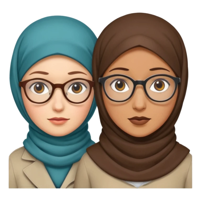 2 DETECTIVES 1 one is a white coman with glasses and hijab the other one is brown skin not hijabi sticker