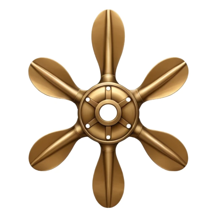 4 blade B-series  marine propeller sticker