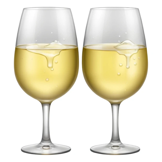 A picture of two glasses of white wine cheering sticker