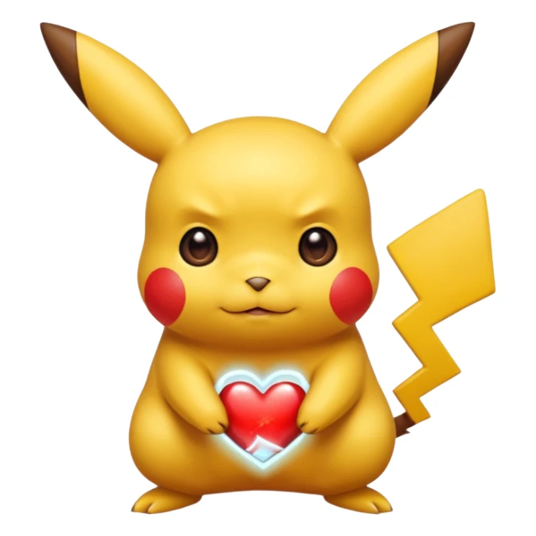 Un Pikachu rouge qui et triste avec des éclairs  sticker