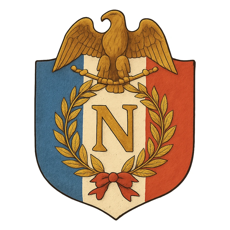 Napoleonic French flag emblem sticker